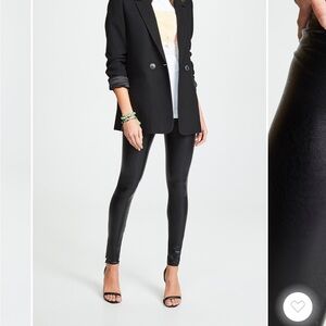 Commando Perfect Control Faux Leather Legging in Black